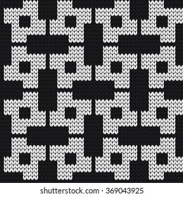 Knitted geometric seamless pattern