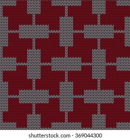 Knitted geometric seamless pattern