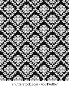 Knitted geometric seamless pattern