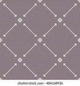 Knitted geometric seamless pattern 