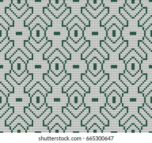 Knitted geometric seamless pattern