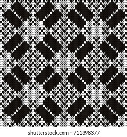 Knitted geometric seamless pattern