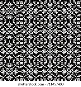 Knitted geometric seamless pattern