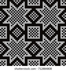 Knitted geometric seamless pattern