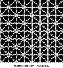 Knitted geometric seamless pattern