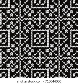 Knitted geometric seamless pattern