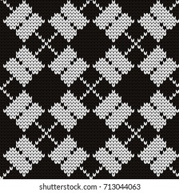 Knitted geometric seamless pattern