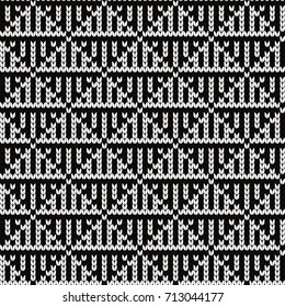 Knitted geometric seamless pattern