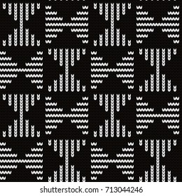Knitted geometric seamless pattern