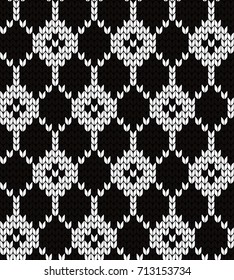 Knitted geometric seamless pattern