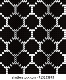 Knitted geometric seamless pattern