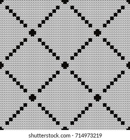 Knitted geometric seamless pattern