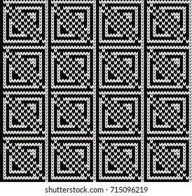 Knitted geometric seamless pattern