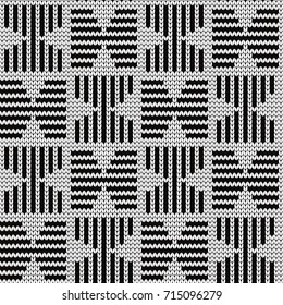 Knitted geometric seamless pattern
