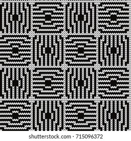 Knitted geometric seamless pattern