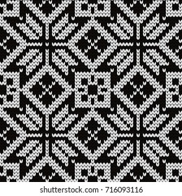 Knitted geometric seamless pattern