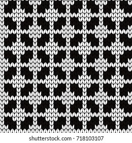 Knitted geometric seamless pattern