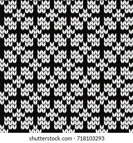 Knitted geometric seamless pattern