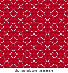 Knitted geometric  seamless pattern. Vector EPS 10.