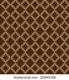Knitted geometrical pattern