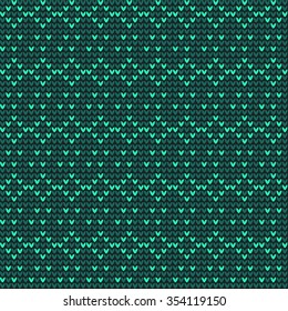 Knitted geometrical  seamless pattern. Vector EPS 10.