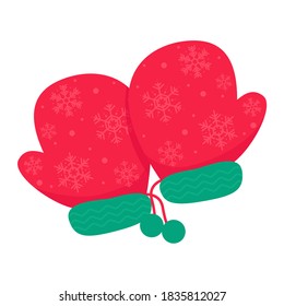 Guantes de punto para proteger el frío en Navidad.