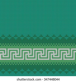 Knitted Greek seamless border