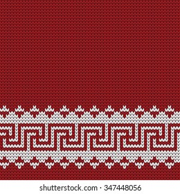 Knitted Greek seamless border