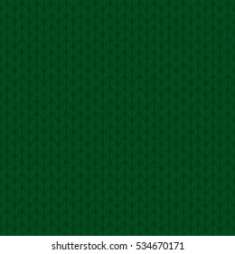 Knitted green background pattern vector isolated