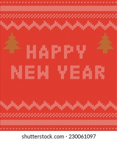 knitted happy new year