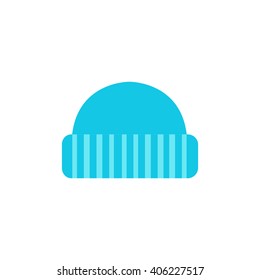 knitted hat icon. vector illustration