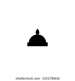 Knitted hat icon. Winter clothes symbol. Logo design element