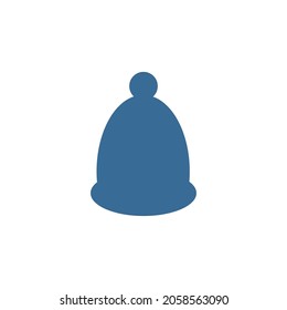 Knitted hat vector sketch icon isolated on background,vector, illustration.