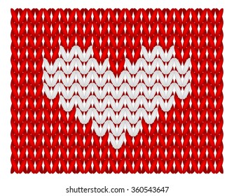Knitted heart 