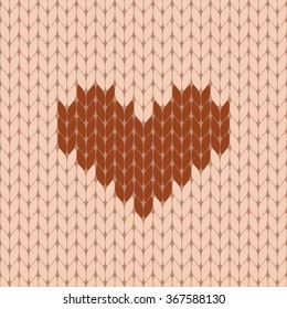 Knitted heart seamless pattern