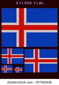 Knitted ICELAND flag