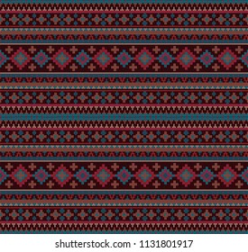 Knitted Indian rug paisley ornament seamless pattern. Ethnic Mandala towel, yoga mat. Vector Henna tattoo style for textile, greeting business card background, coloring book, phone case print