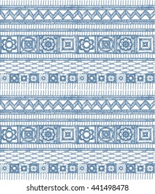 Knitted lace, lace pattern crochet, macrame. Floral seamless pattern with a fringe border knitted or woven macrame in boho style, chevron
