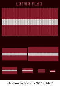 Knitted LATVIA flag