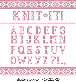 Knitted letters