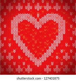 knitted love heart