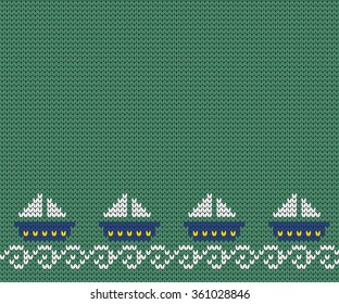 Knitted  marine seamless border
