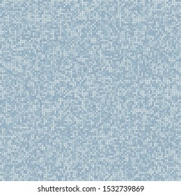 Knitted Marl Variegated Heather Texture Background. Denim Gray Blue Blended Line Seamless Pattern. For Woolen Fabric, Cozy Winter Nordic Textile, Triblend Melange Scandi All Over Print. Vector Eps 10 