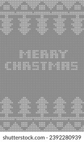 fondo de navidad de punto con árbol