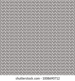 Knitted monochrome abstract pattern, consisting of alternately repeated decorative elements. Abstract vector.