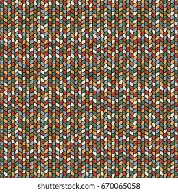 Knitted multicolored pattern seamless