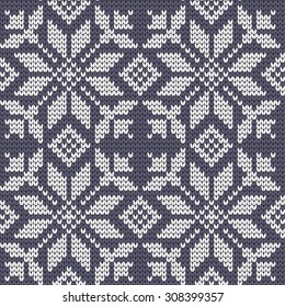 knitted Norwegian seamless pattern