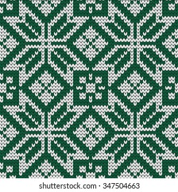 Knitted Norwegian seamless pattern