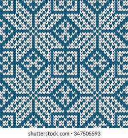 Knitted Norwegian seamless pattern