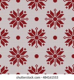 knitted Norwegian seamless pattern 